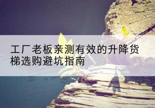 方城升降货梯怎么选-工厂老板亲测有效的升降货梯选购避坑指南